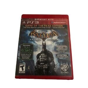 Batman: Arkham Asylum Game of the Year Edition (Sony PlayStation 3, 2010) CIB